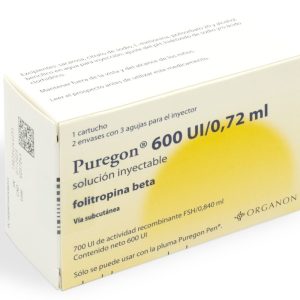 PUREGON 600 UI/0,72 ML SOLUCION INYECTABLE (Venta con receta médica)